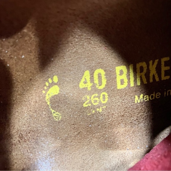 Birkenstock Main lace up Derby shoes red suede unisex sizing - Picture 8 of 8